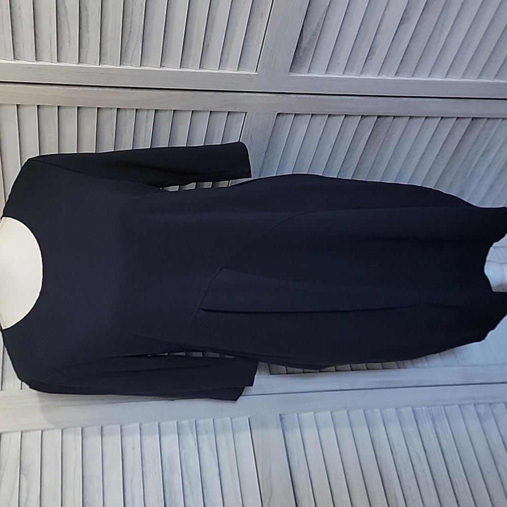 Carmen Navy Blue Asymmetrical Panel Shift Dress With Pockets M